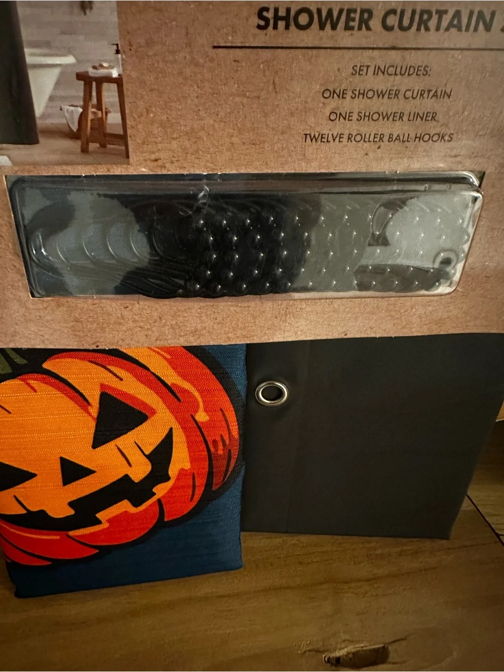 Wrangler Halloween Shower Curtain